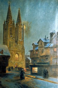 Manche N* 074, Musee de St Lo, "Kerk ND de St Lo", schilderij door Maurice Orange door Unbekannt Unbekannt
